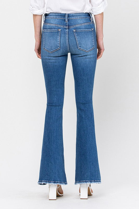 TIMELESS EMBODY MID RISE FLARE JEANS