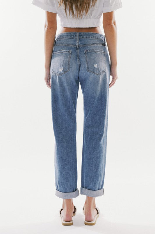 EMBODY MID RISE CLASSIC BOYFRIEND JEANS