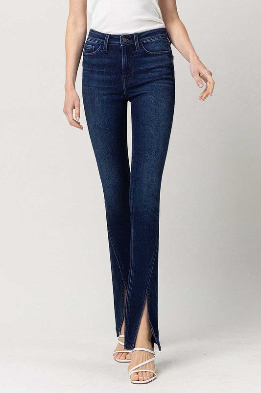 EMBODY SLIM STRAIGHT WITH SLIT JEANS